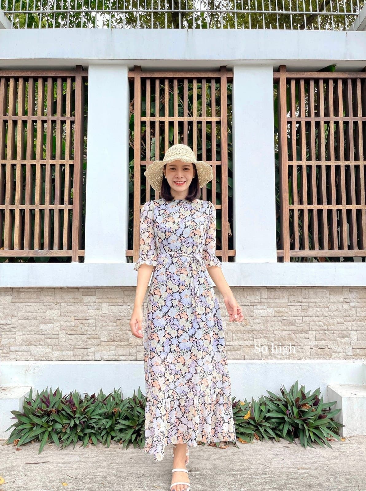 Dark Garden Floral Maxi Dress