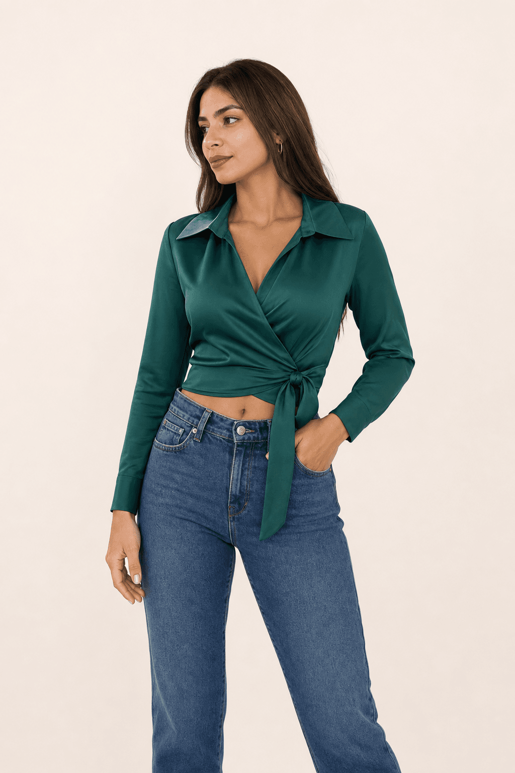 Emerald Wrap Top
